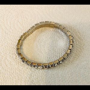 Silver rhinestone bracelet